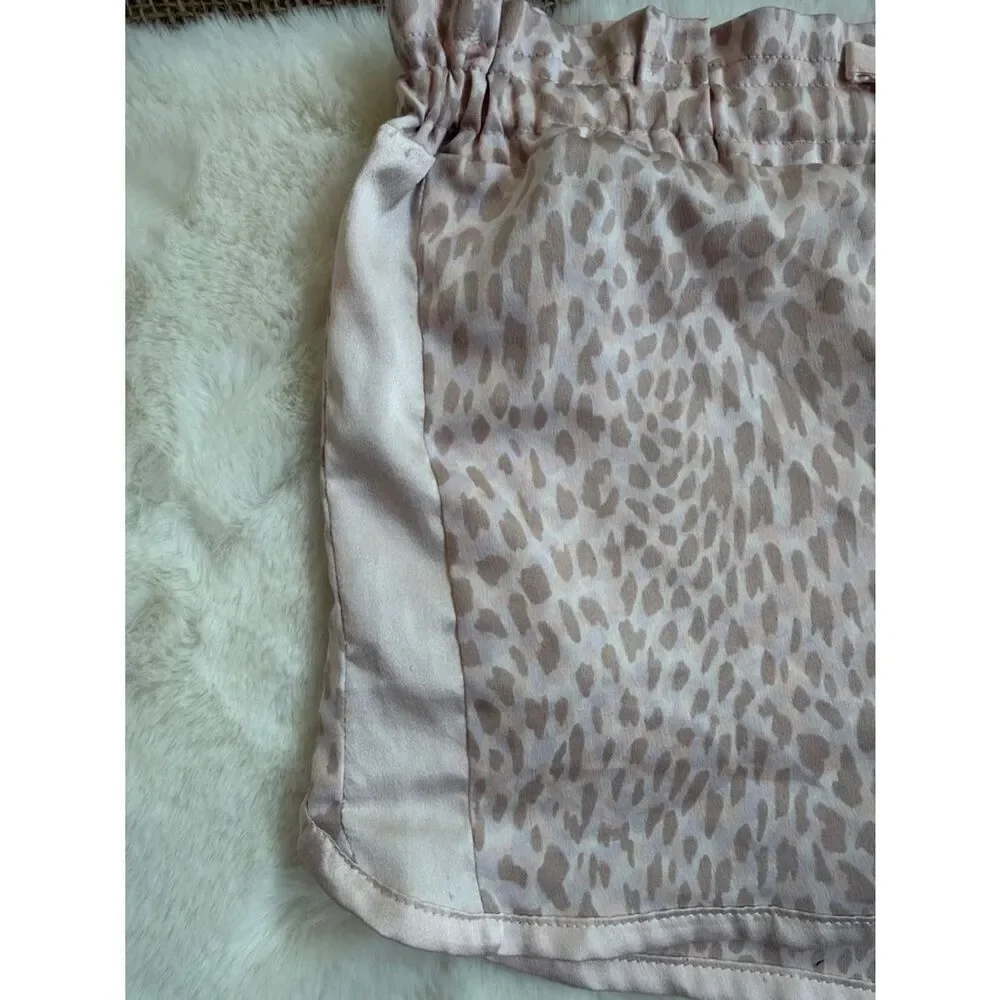 Victoria's Secret Pink Leopard Satin Sleep Shorts